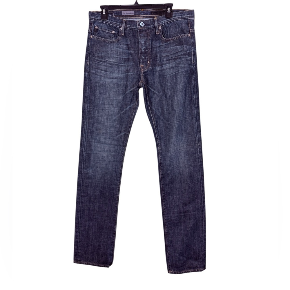 AG Adriano Goldschmied The Stockholm Dark Wash Blue Straight Leg Jeans sz 32